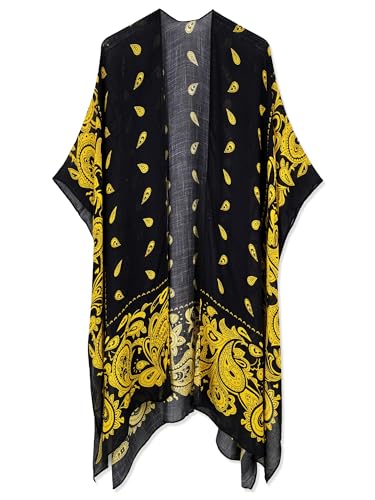 Image of Spicy Sandia Kimonos for Women Floral Beach Cover Up Loose Swimsuit Bathing Suit Coverup Cardigan for Summer Swimwear