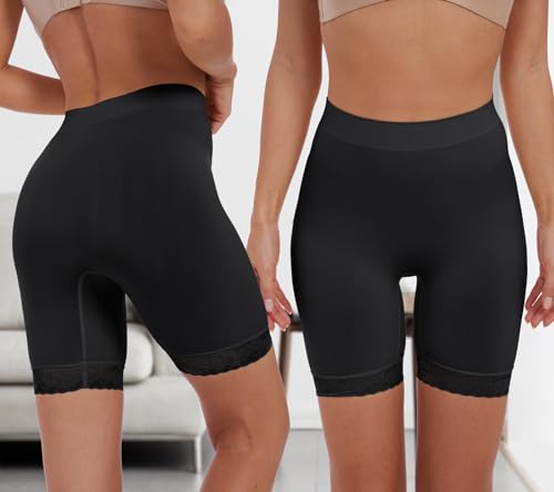BATHRINS Slip Shorts Seamless Smooth Lace Under Shorts Anti Chafing Underwear for Women Under Dresses — view 3