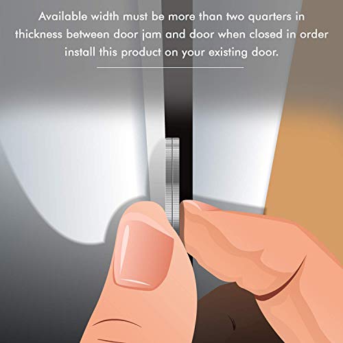 Armor Concepts Fix-A-Jamb 24" Interior Door Jamb Repair Kit, Door Reinforcement Strike Plates For Interior Doors, Door Home Repair In 5 Minutes, Satin Nickel #TOP2