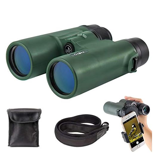 Gosky 8x42 Binoculars for Adults, Compact HD Professional Binoculars for Bird Watching Travel Stargazing Hunting Concerts Sports-BAK4 Prism FMC Lens-with Phone Mount Strap Carrying Bag
