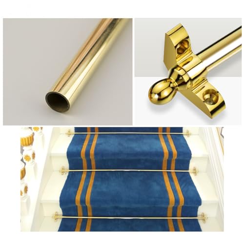 Varillas para alfombras de escalera de latón macizo para tapices en escalones del hogar