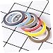 KALLORY 6 Rolls Solid Color Washi Paper Tape Thin Decorative Adhesive for Gift Wrapping Crafting Planner Photo Album and Stationery Design