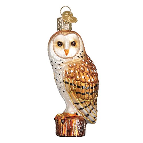 Old World Christmas Barn Owl Glass Blown Ornament...