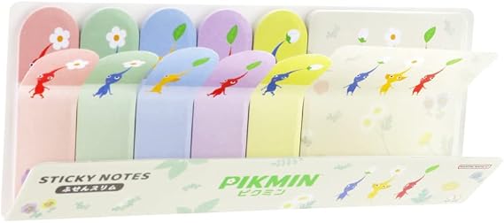 Sun-Star Stationery S2837595 Pikmin Sticky Notes, Slim, A Pattern