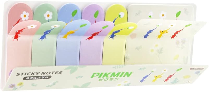 Sun-Star Stationery S2837595 Pikmin Sticky Notes, Slim, A Pattern