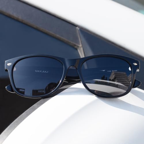 MAXJULI Polarized Sunglasses for Big Wide Heads Men TR90 Ultralight UV400 Protection Glasses 81394