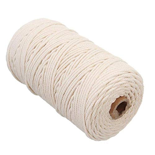 Cuerda de macramé de algodón resistente que no se deshilacha para tejer cortinas largas 2