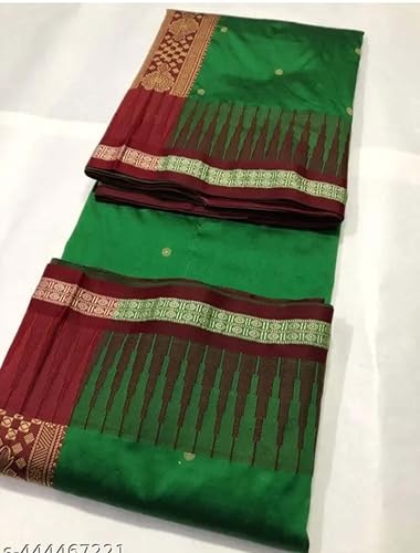 Generic green bomkai silk saree – image 2