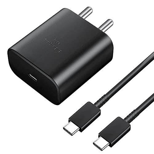 Image of OriginaI Super Fast Travel Adapter 45W Watt Charger with Type C Charging Cable Compatible with Samsung Galaxy S23 Ultra,S23 Plus,S23,S22 Ultra,S22 Plus,S22,S20FE,S21FE,A72,A52,A32,F23,F62,M51 (Black)