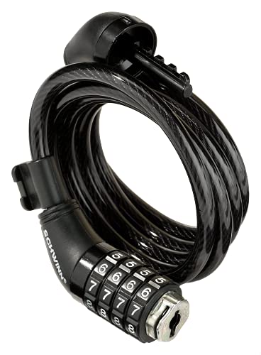 Snapklik.com : Schwinn Combination Bike Lock In Twisted Steel Cable