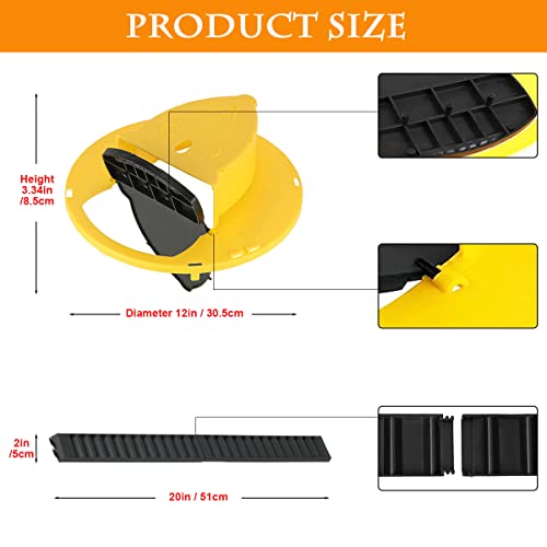 [Upgraded] Mouse Trap Bucket,Rat Trap Bucket lid Mouse/Rat Trap with Automatic Reset Multi-Trap/Humane Trap Indoor Outdoor no See Kill Compatible with 5 Gallon Bucket (3Pcs Yellow) - Image 3