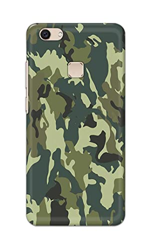 Image of Printed Hard Back Cover Case for Vivo V7+ | Vivo V7 Plus | Vivo Z10 Back Cover (Green Army Camouflage) -1803