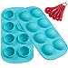 Produktbild Webake Silikonform Halbkugel Backform Trüffel Pralinenform Silikon 2 Stück Schokoladenform Runde Eiswürfelform Kugel mit 5 Stück Messlöffel für Trüffel, Schokolade, Gelee, Pudding, Eiswürfel