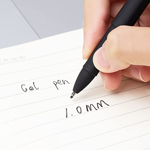 Bolígrafos de tinta negra gel 1.0 mm, 12 unidades miniatura 4
