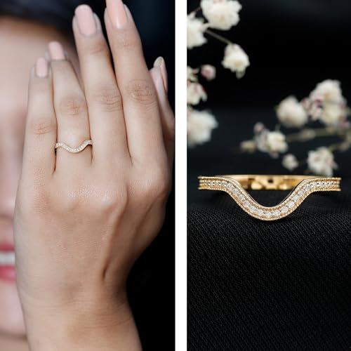 Certified Moissanite Enhancer Wedding Band D-Vs1 Quality, Moissanite Stackable Band For Women - Ready To Gift2