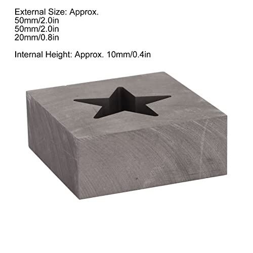 Jeanoko Molde de lingote de grafite, molde de fundição em forma de estrela economiza energia suporta