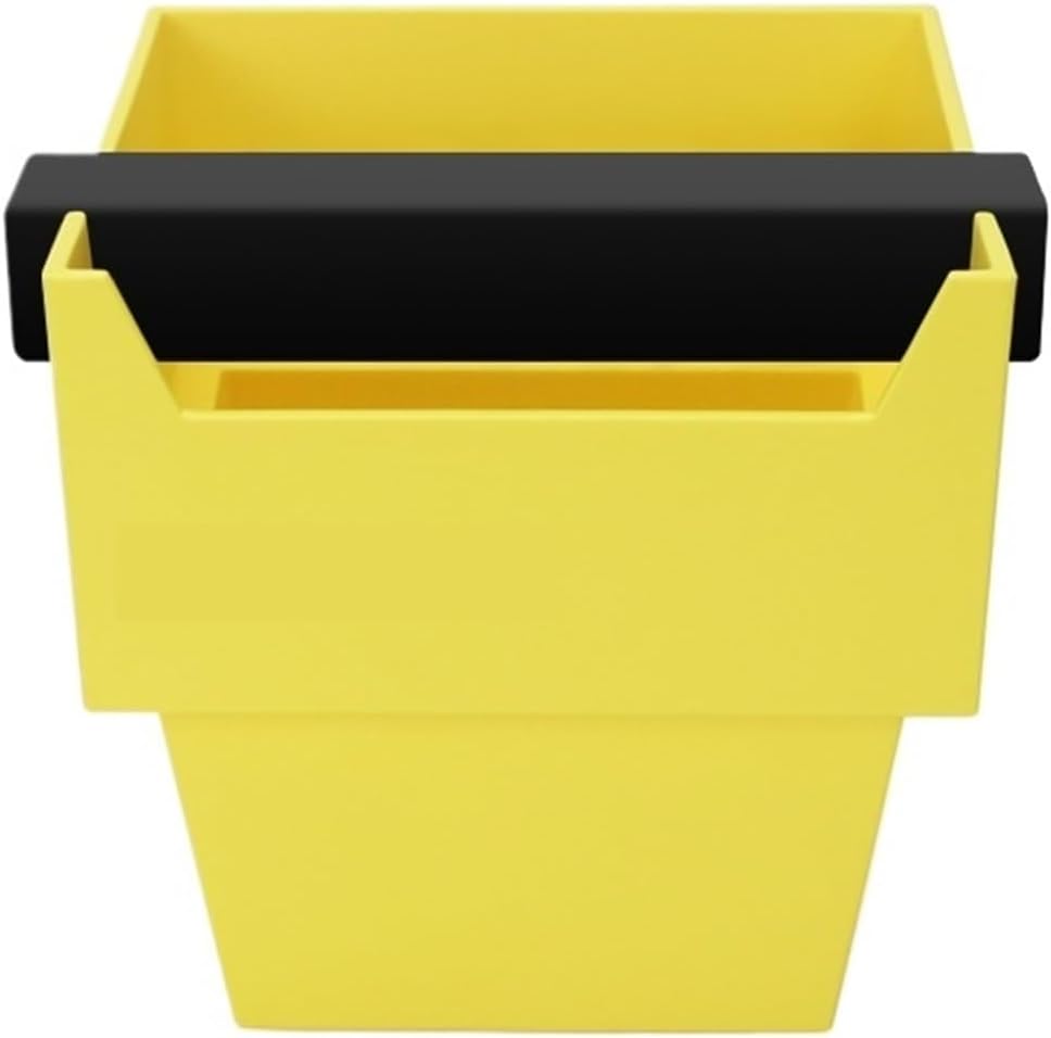 Coffee Knock Box Grind Ground Container Dump Waste Bin Bar Cafe Barista Tool Espresso Machine Accessory(1.5L Yellow)