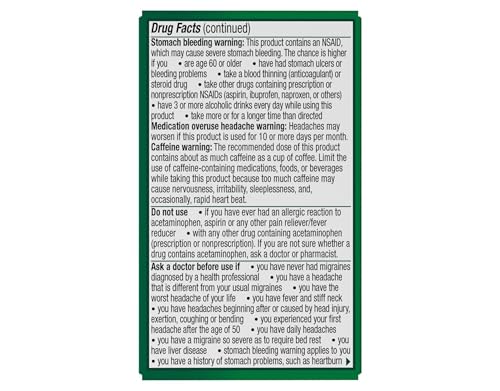 Excedrin Migraine Relief Medication, 24 Caplets (Pack of 6)