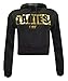 Womens Ladies First B Yourself Limited Edition Print Fleece Hoodie Crop Top
