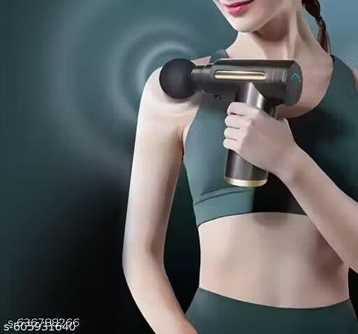 Image of Portable Massage Gun for Pain Relief, Unisex Deep Tissue Massage Gun, Muscle Relaxing Bodie Massage Machine for Home, Handheld 6 Speed with 4 Heads |PAR-P897