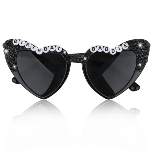 Jaciya Heart-Shaped Sunglasses for Women Birthday Baddie Glasses