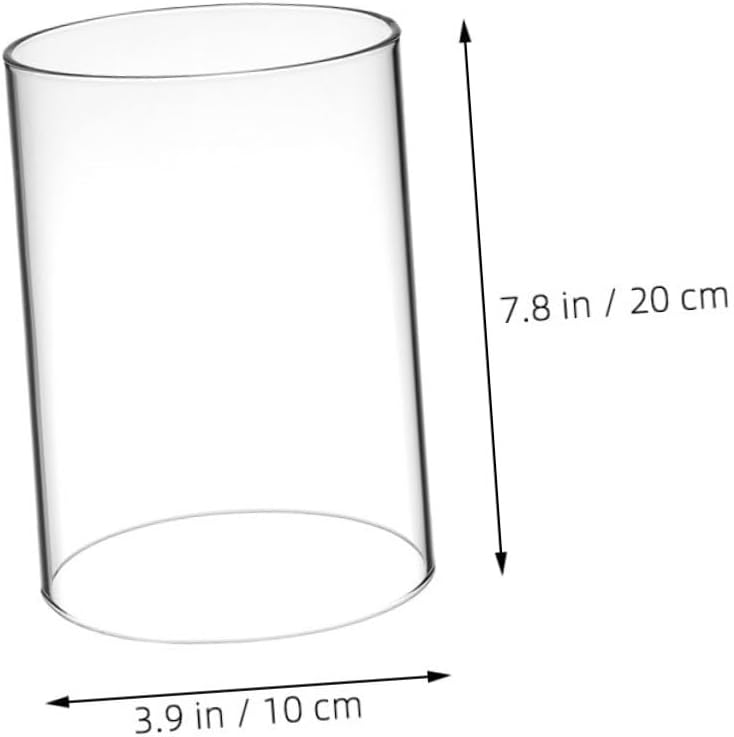 Holibanna 2pcs Glass Hurricane Candle Holders Decorative Candle Shades Glass Cover for Desktop Windproof Holder Home Decor