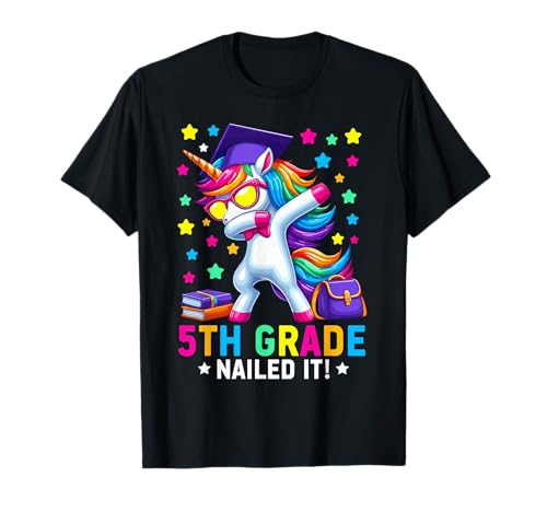 Dabbing 5th Grade Nailed It unicorn 5th grade graduation T-Shirt