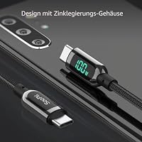 SooPii 100W 1.2M USB C auf USB C Kabel mit LED Display,Nylon Braided – Ansicht 8