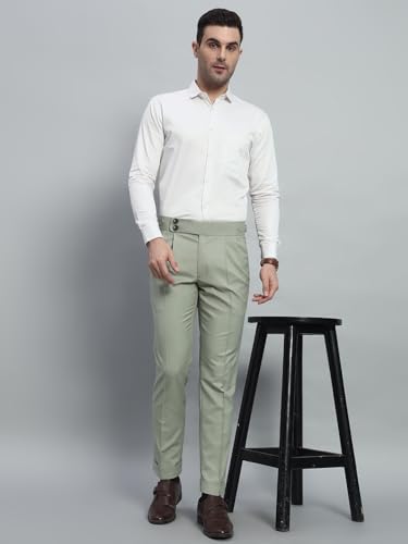 Image of Gurkha Pants for Men | Trouser for Men | Formal Pant | Double Button | Regular Fit Trouser High Waist Pleated Casual Trousers | Straight Leg Pants for Office Smart Casual Travel Party