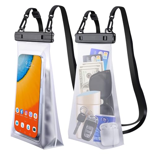 Large Capacity Waterproof Phone Pouch Floating, Waterproof Bag Case for iPhone 15 14 Pro Max 13 12 11 X XR 8 Plus Samsung Up to 6.9'', IPX8 Water Proof Phone Dry Bag for Boating Swimming Kayaking