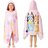 Get Trend Bluey Poncho Toalla Niña con Capucha 2-6 Años, 100% Algodón...