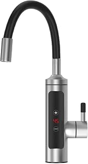 Grifo De Calentador Agua Eléctrico LCD 3000W, Elemento Instantáneo Alta Temperatura, Sin Tanque For Cocina Y Baño Mando Monomando