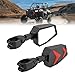 UTV Side Rear View Mirrors w/ Black Orange Blue Red Inserts for 2008-2019 Polaris RZR 800 900 1000 XP Turbo -1.75" Roll Bar Clamp Break Away w/Adjustable Arm High Impact Shatter Proof Tempered Glass