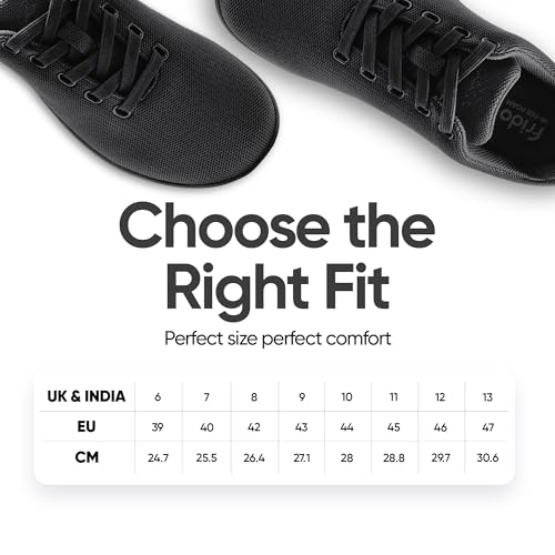 Image of Frido Cloud Comfort Lace-up Shoes for Men | Lightweight Sports Shoes with Zero-Drop Design & Wide Toe Box | Breathable Knit Running Shoes for Man | Casual Sneakers