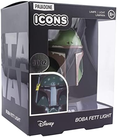 Paladone Star Wars Bobba Fett 3D BDP | Officially Licensed Disney Mandalorian Iconic Character | Empire Strikes Back | Bright Night Light or Desk Lamp, Green