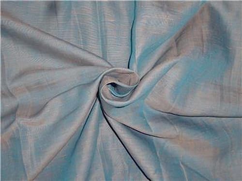Tissu en lin bleu et moutarde 1,85 m pour éviter les vêtements froissés sans style
