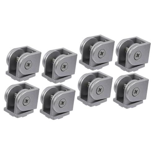 JECOMPRIS 8pcs Zinc Alloy Pivot Fittings Connector for Aluminum Profile Hinge Pivot Joint Slot Aluminum Extrusion