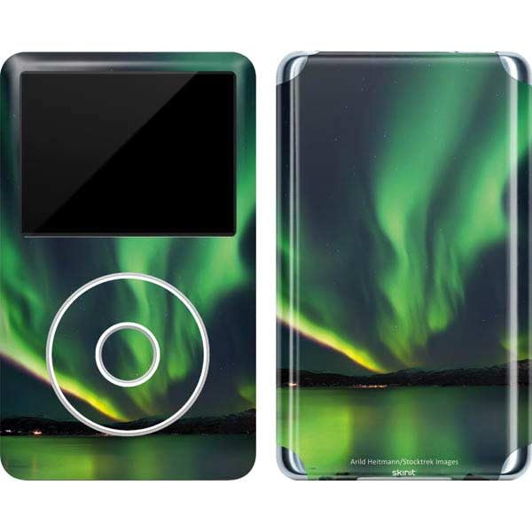 Skinit Decal MP3 Player Skin Compatible with iPod Classic (6th Gen) 80GB - Officially Licensed StockTrek Aurora Borealis Over Tjeldsundet in Norway Design