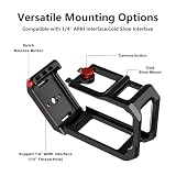FUGASUN Klatka na aparat z szybkim uwalnianiem do DJI Action 6, z wbudowaną klatką do montażu na zimną stopkę, kompatybilna z Osmo Action 6 z przyciskiem, obsługa interfejsu ARRI 1/10.2 cm