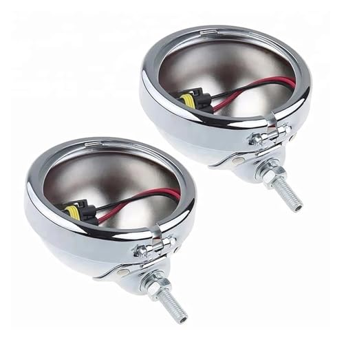 Faros antiniebla de paso LED 4.5" y cubos carcasas cromados para motos Electra Glide