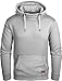 Produktbild Grin&Bear Herren Kapuzenpullover Kapuzenjacke Hoodie mit hoch abschließendem Kragen GEC494 (L, Grau meliert)