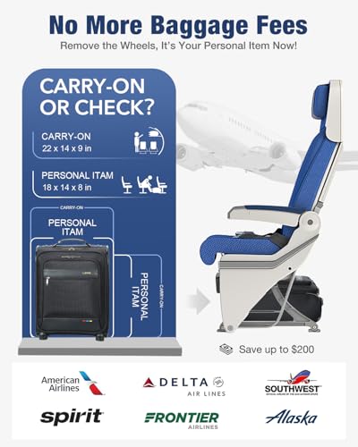 Lekebobor 16 Inch Underseat Carry On Luggage with Wheels, Softside Small Personal Item Suitcase Airline Approved, Under Seat Luggage for Women Men Travel Business, Black2