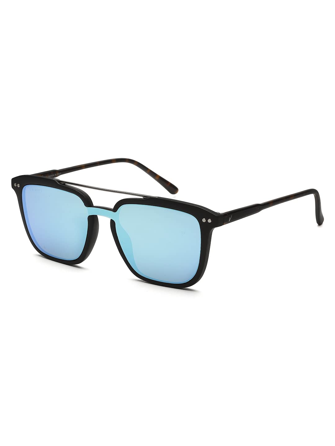 VELOCITY Polycarbonate Rectangular Blue Sunglasses For Men
