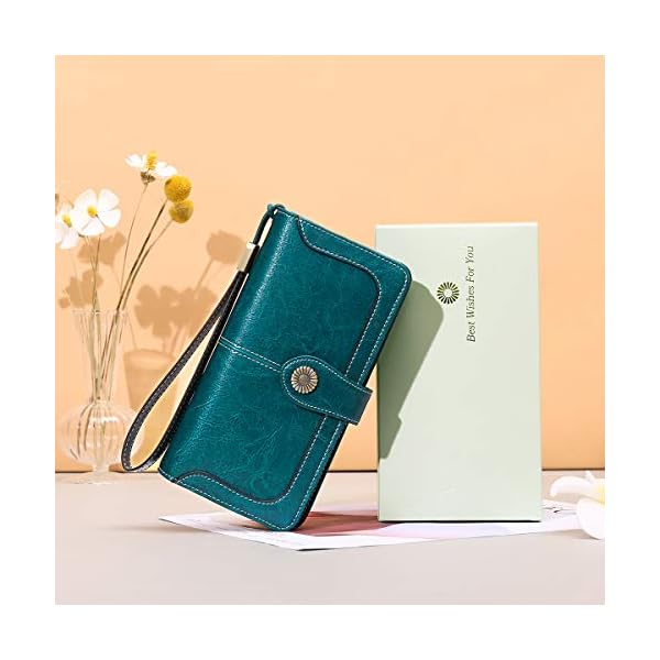 FALAN MULE Women's Wallet Genuine Leather RFID Blocking Large Capacity Trifold Ladies Wallet - Image 7