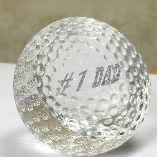 Golf Ball Paperweight - Engravable Crystal Golf Ball – Gift