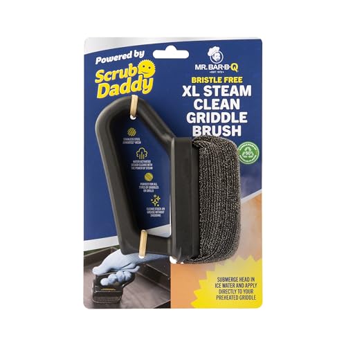 Mr. Bar-B-Q Bristle Free XL Steam Clean Griddle/Grill Brush Powered by Scrub Daddy