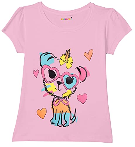 Image of Kuchipoo Girls Regular Fit T-Shirt and Short Set