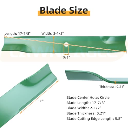 Lawneagle 603995 Mower Blades with Blade Bolts & Washers for Hustler 935817 936492 934513US 934794 934802 935759 936500 937755 937763 Mowers Replaces Hustler Raptor 52 inch Blades 795526 783753 by Lawneagle - Image 3
