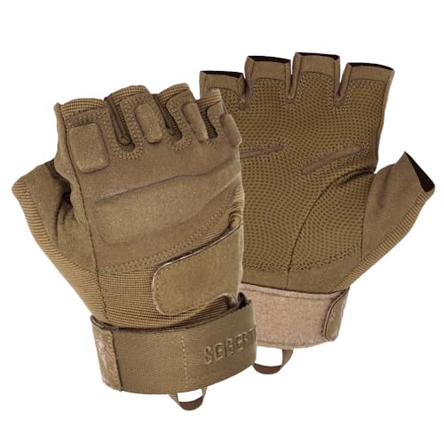 Seibertron S.O.L.A.G 1/2 Finger/Fingerless/Half Finger Multi-Function Sports Gloves Coyote XXL