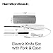 Hamilton Beach Electric Knife Set with Reciprocating Serrated Blades, Storage Case, Fork - For Carving Meats, Bread, Foam, More